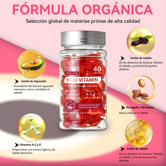 Serum Capilar en Cápsulas de Vitamina E: Reparación Profunda y Brillo Sedoso