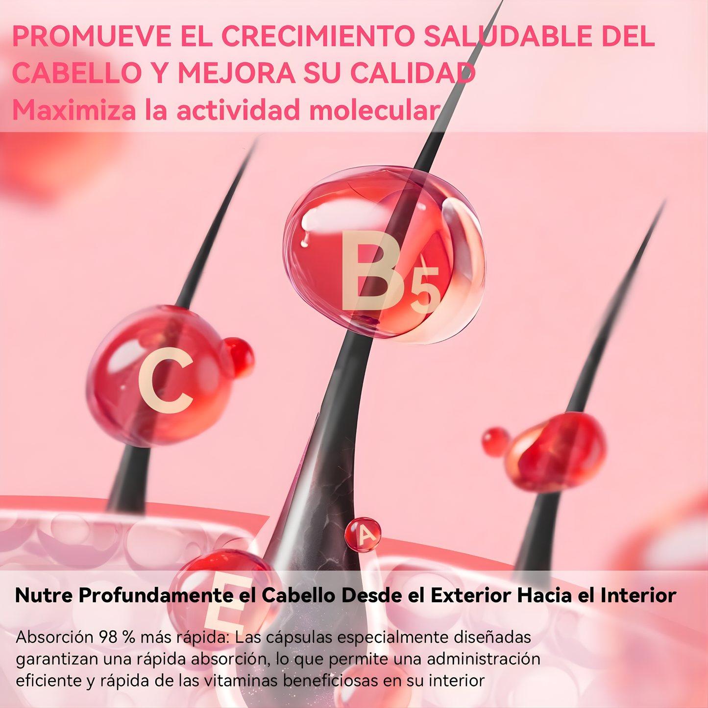Serum Capilar en Cápsulas de Vitamina E: Reparación Profunda y Brillo Sedoso
