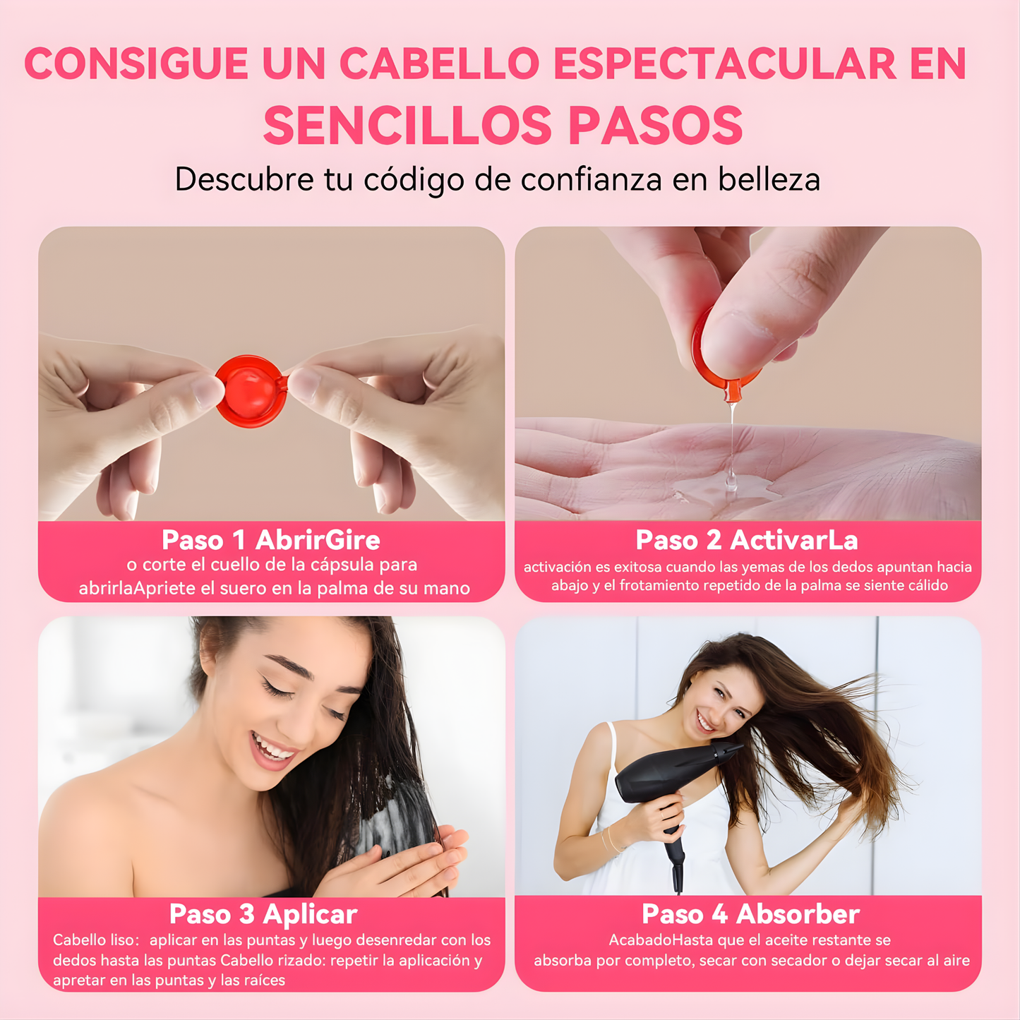 Serum Capilar en Cápsulas de Vitamina E: Reparación Profunda y Brillo Sedoso