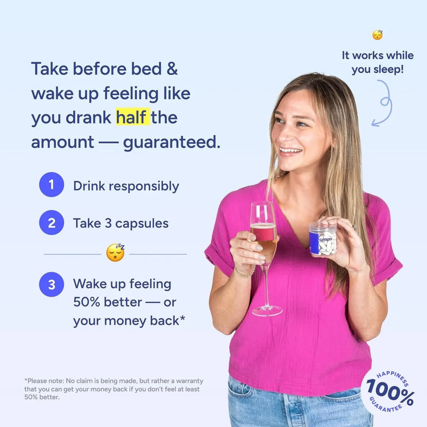 Cheers Restore: Recupera tu Mañana y Despierta al 100% (36 Cápsulas de Alivio Total