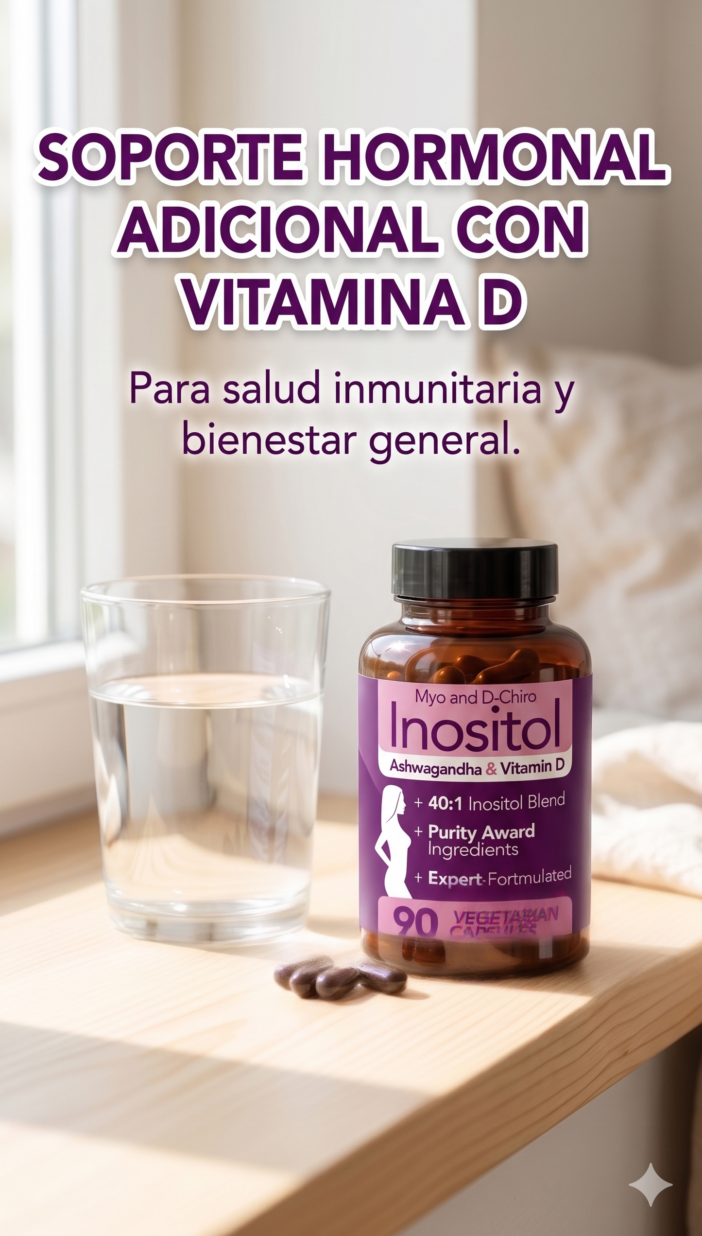Suplemento Hormonal Avanzado: Myo-Inositol & D-Chiro Inositol de Alta Absorción