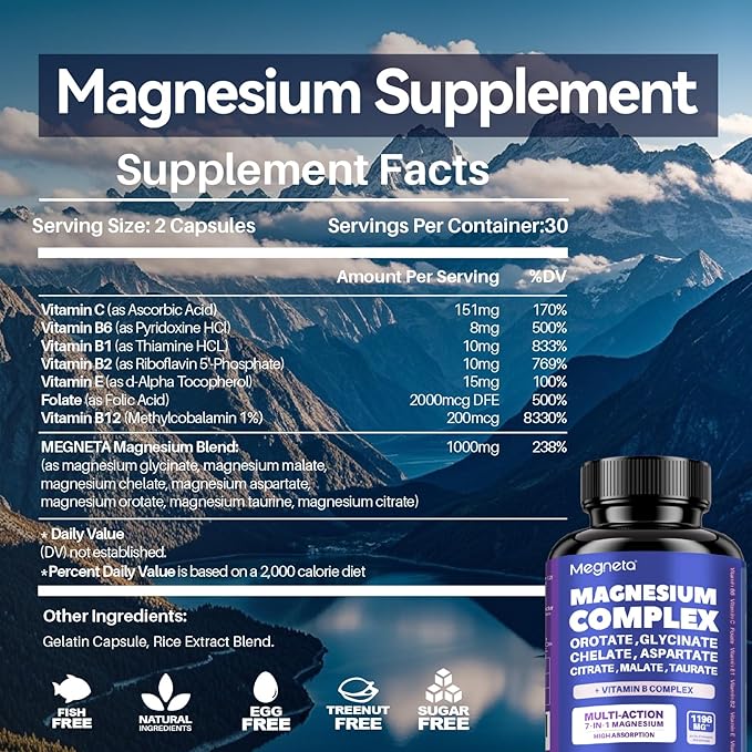 Magnesio Complex  Equilibrio esencial para tu cuerpo y mente. La fórmula pura diseñada para restaurar tu vitalidad y calma interior.