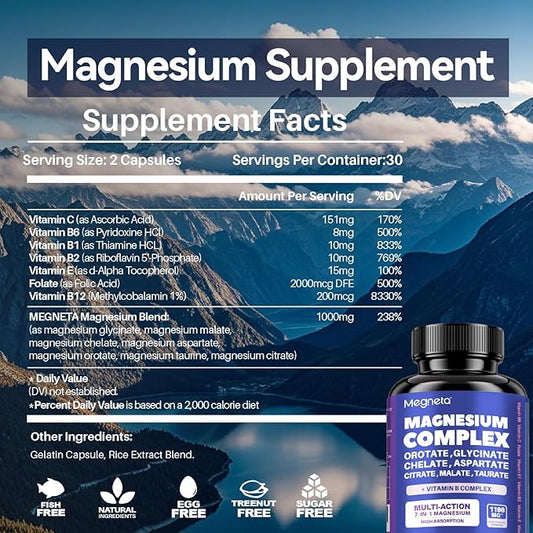 Magnesio Complex  Equilibrio esencial para tu cuerpo y mente. La fórmula pura diseñada para restaurar tu vitalidad y calma interior.