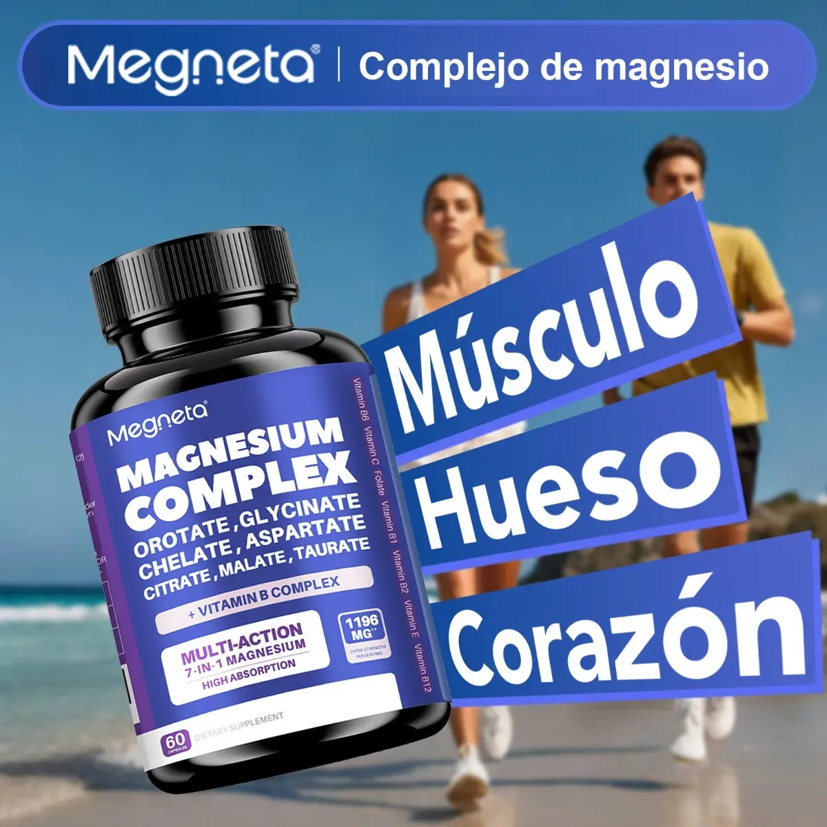 Magnesio Complex  Equilibrio esencial para tu cuerpo y mente. La fórmula pura diseñada para restaurar tu vitalidad y calma interior.